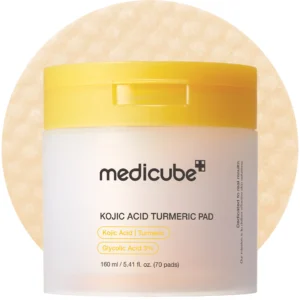 medicube Almohadillas de Ácido Kójico y Cúrcuma para Piel Problemática y Uso Después del Cuidado de Manchas