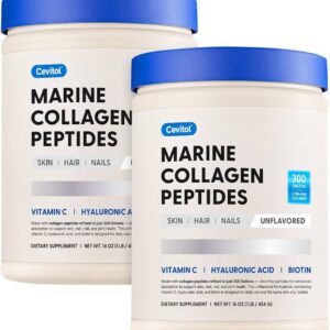 Polvo de Colágeno Ultrafino Hidrolizado para Mujeres y Hombres, Ácido Hialurónico, Biotina, Vitamina C, para Piel, Cabello, Uñas, Articulaciones