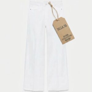 PANTALON ZARA BLANCO SIN RUEDO