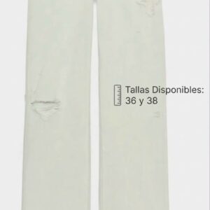 PANTALON ZARA VERDE ROTO