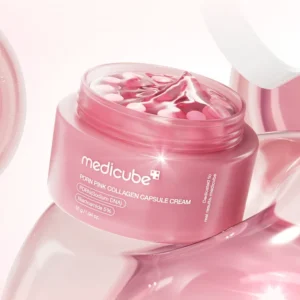 medicube Crema cápsula con salmón ADN PDRN colágeno rosa 